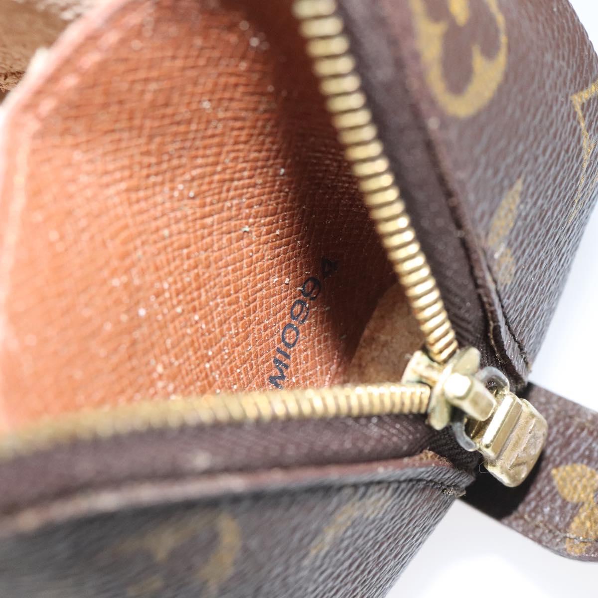 LOUIS VUITTON Monogram Trousse Demi Ronde Cosmetic Pouch M47520 LV Auth 123118