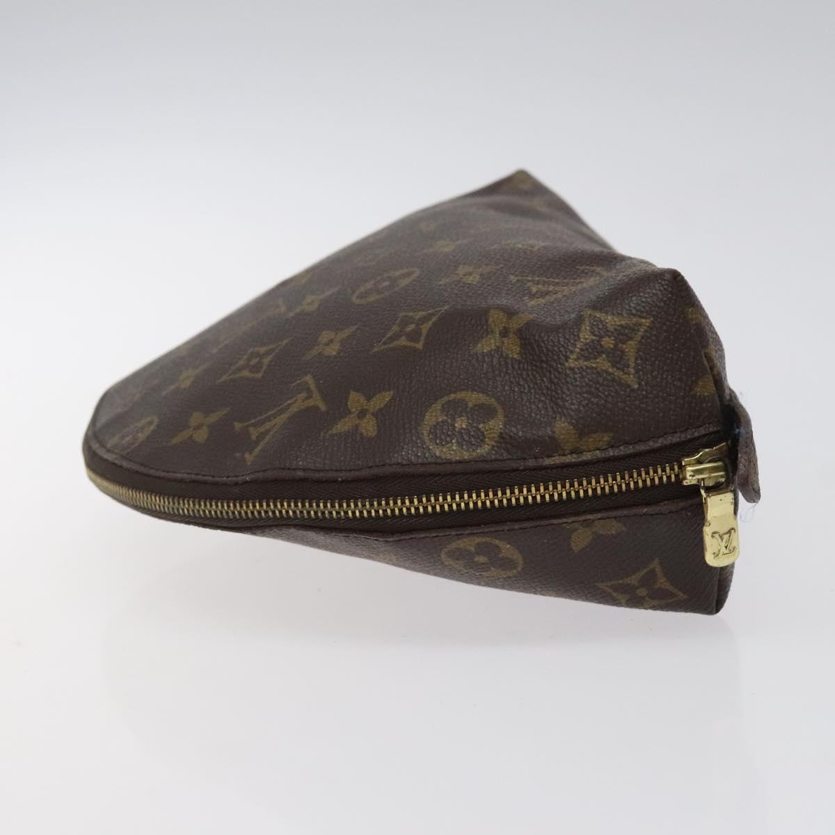 LOUIS VUITTON Monogram Trousse Demi Ronde Cosmetic Pouch M47520 LV Auth 123118