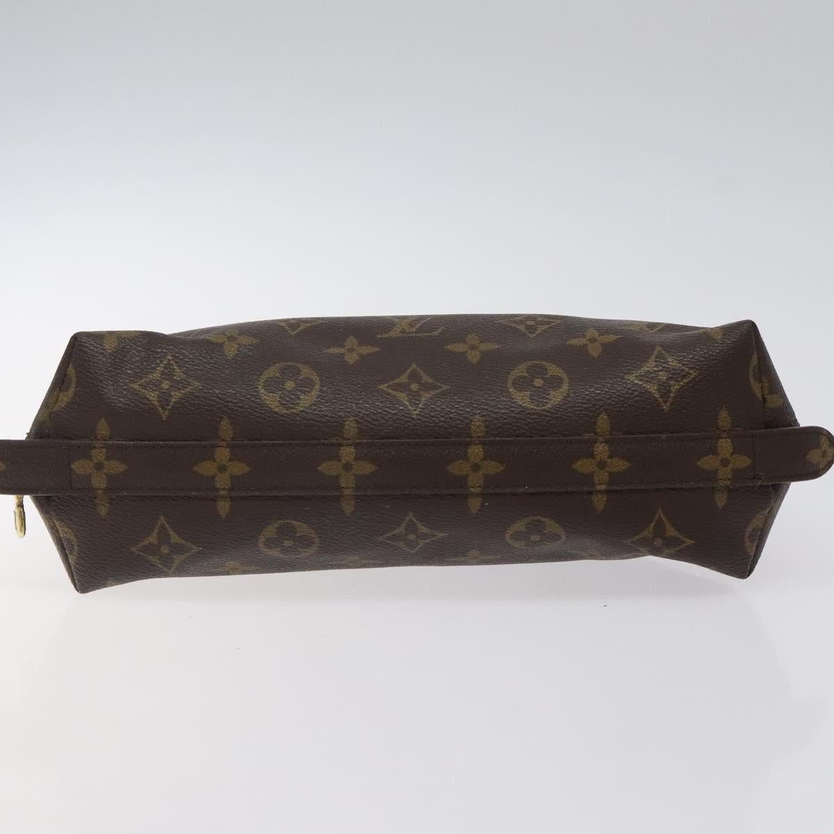 LOUIS VUITTON Monogram Trousse Demi Ronde Cosmetic Pouch M47520 LV Auth 123118