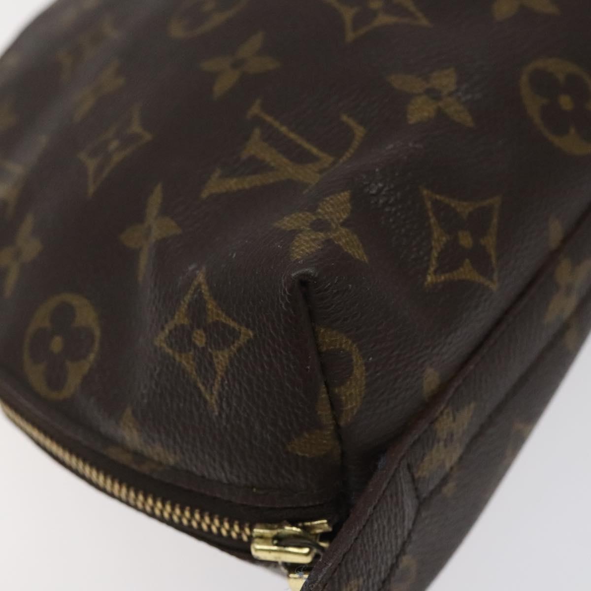 LOUIS VUITTON Monogram Trousse Demi Ronde Cosmetic Pouch M47520 LV Auth 123118