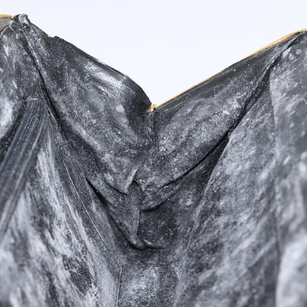 BALLY Quilted Chain Shoulder Bag Leather Bordeaux Gold Auth 123134