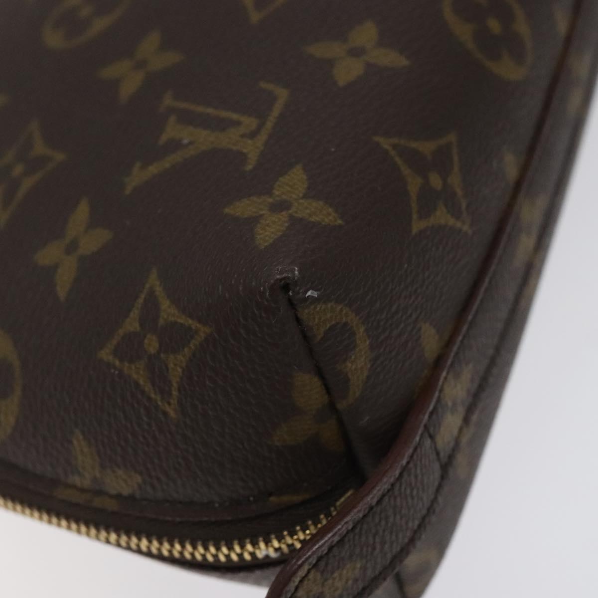 LOUIS VUITTON Monogram Trousse Demi Ronde Cosmetic Pouch M47520 LV Auth 123168