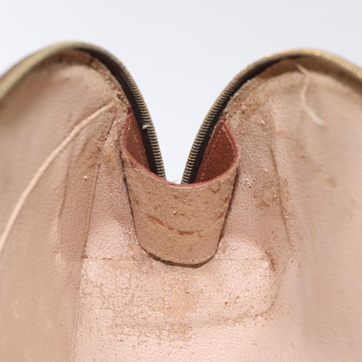 LOUIS VUITTON Monogram Trousse Demi Ronde Cosmetic Pouch M47520 LV Auth 123168