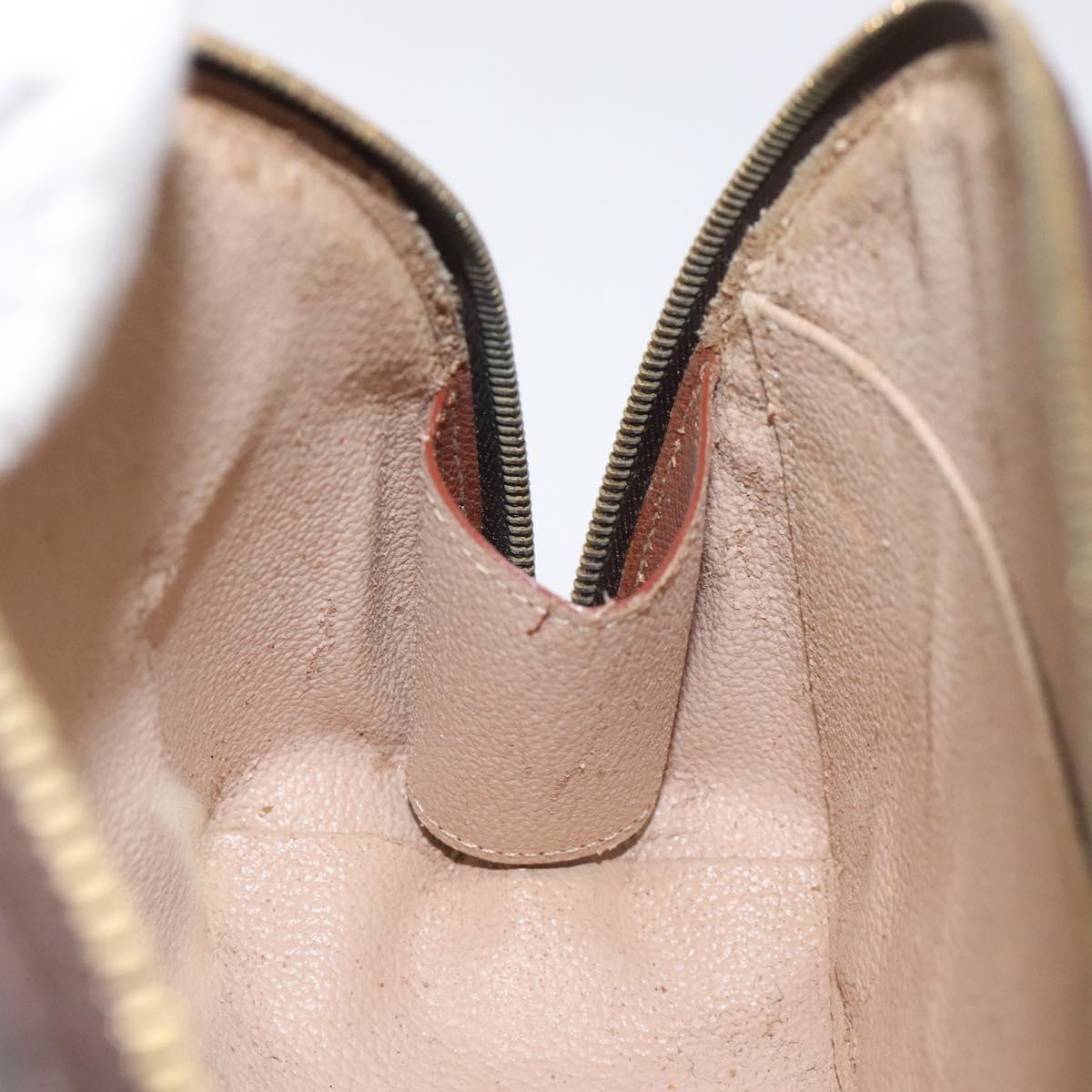 LOUIS VUITTON Monogram Trousse Demi Ronde Cosmetic Pouch M47520 LV Auth 123168