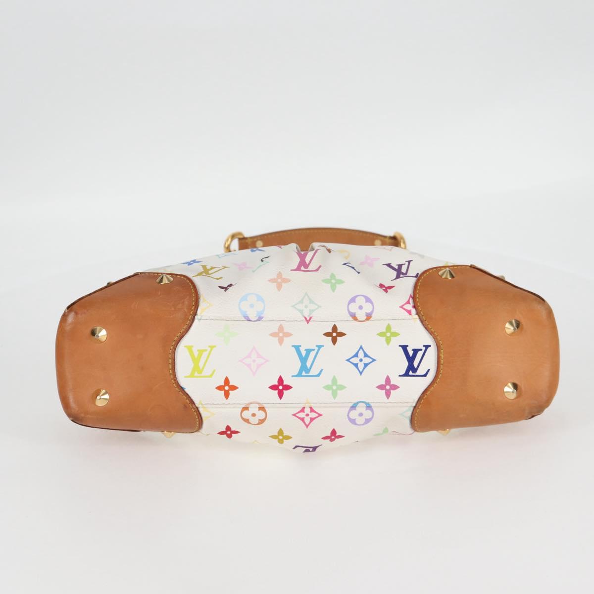LOUIS VUITTON Monogram Multicolor Judy MM Bag 2Way White M40255 LV Auth 123177V