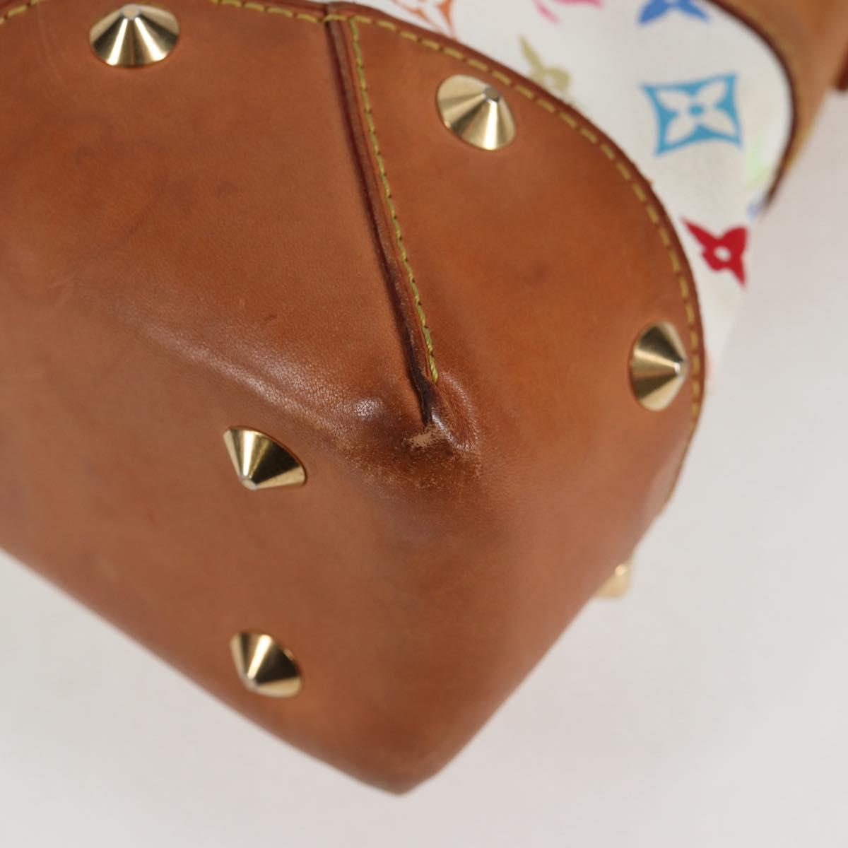 LOUIS VUITTON Monogram Multicolor Judy MM Bag 2Way White M40255 LV Auth 123177V