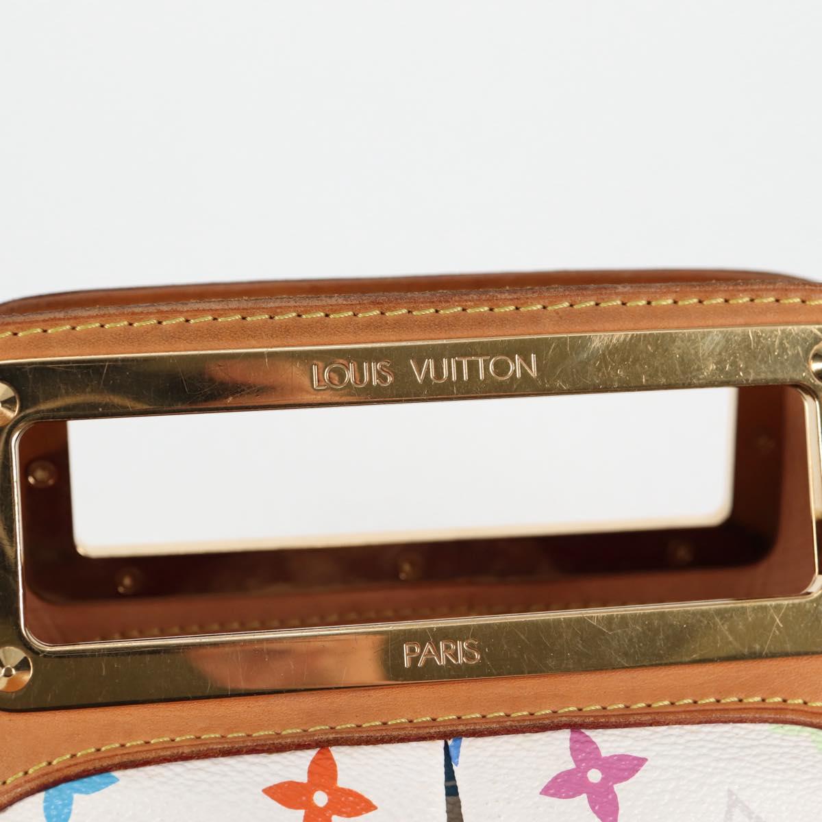 LOUIS VUITTON Monogram Multicolor Judy MM Bag 2Way White M40255 LV Auth 123177V