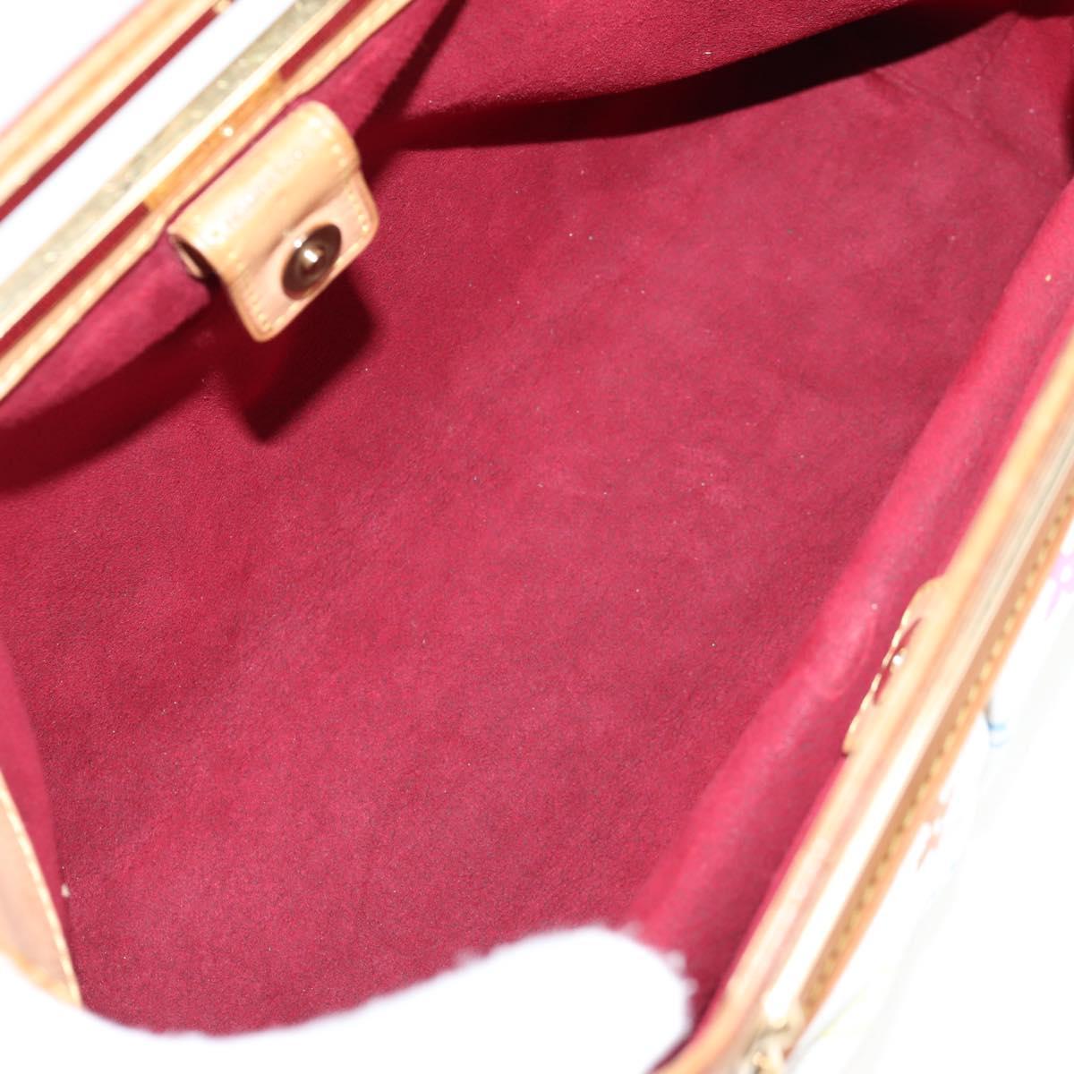 LOUIS VUITTON Monogram Multicolor Judy MM Bag 2Way White M40255 LV Auth 123177V