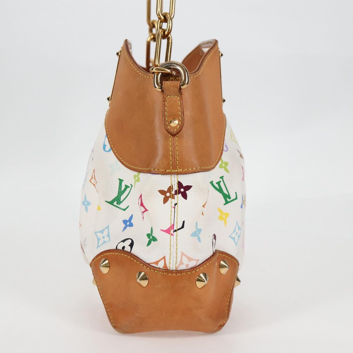 LOUIS VUITTON Monogram Multicolor Judy MM Bag 2Way White M40255 LV Auth 123177V