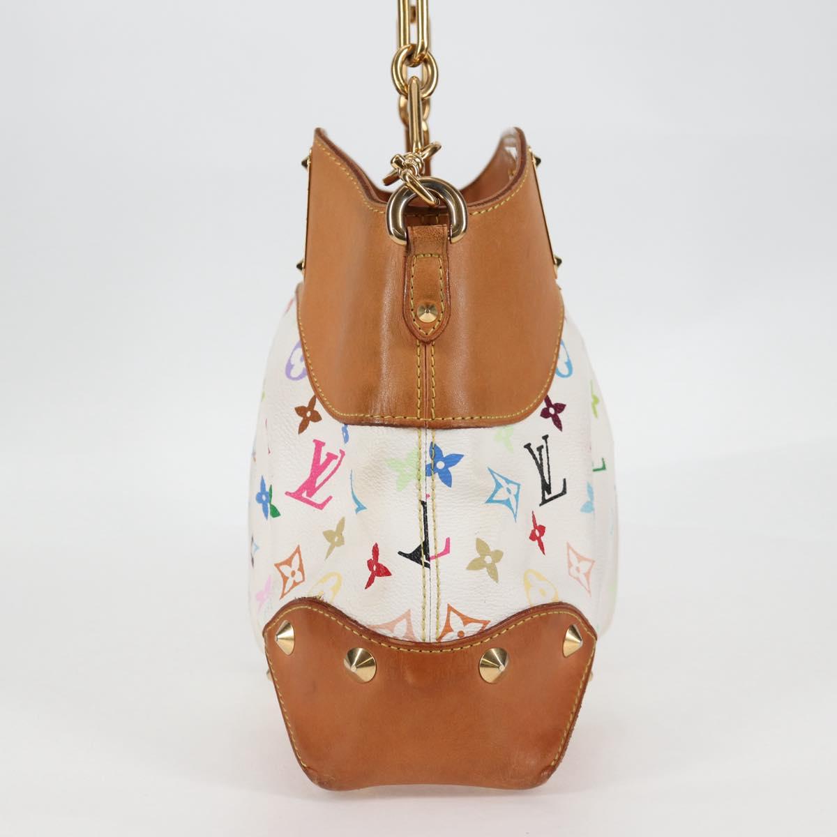 LOUIS VUITTON Monogram Multicolor Judy MM Bag 2Way White M40255 LV Auth 123177V