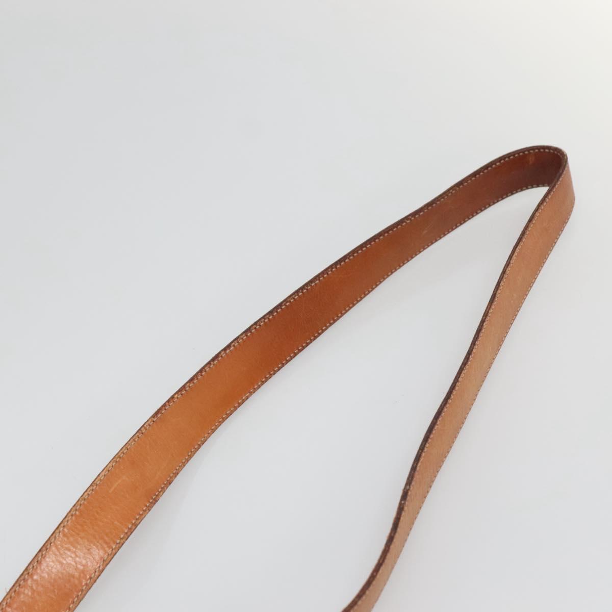 CELINE Macadam Canvas Shoulder Bag PVC Leather Brown Gold Auth 123185