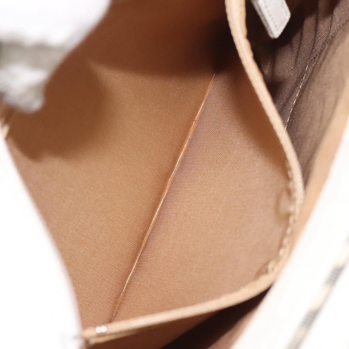 BURBERRY Nova Check Shoulder Bag Canvas Beige Silver Auth 123191