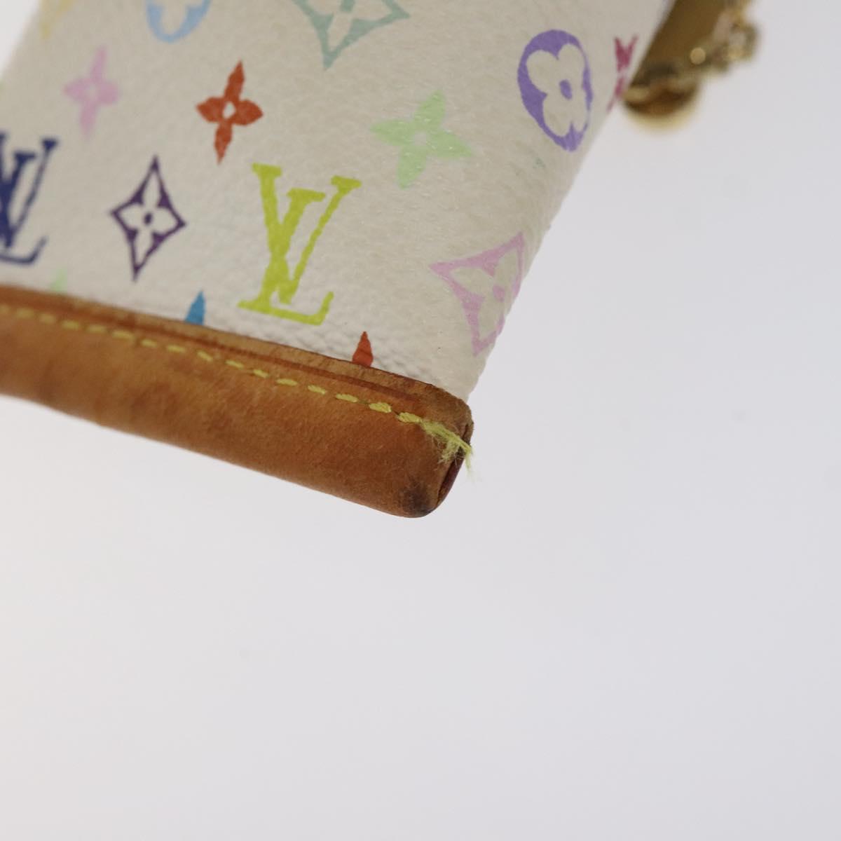 LOUIS VUITTON Monogram Multicolor Berlango Coin Purse White M58028 Auth 123205