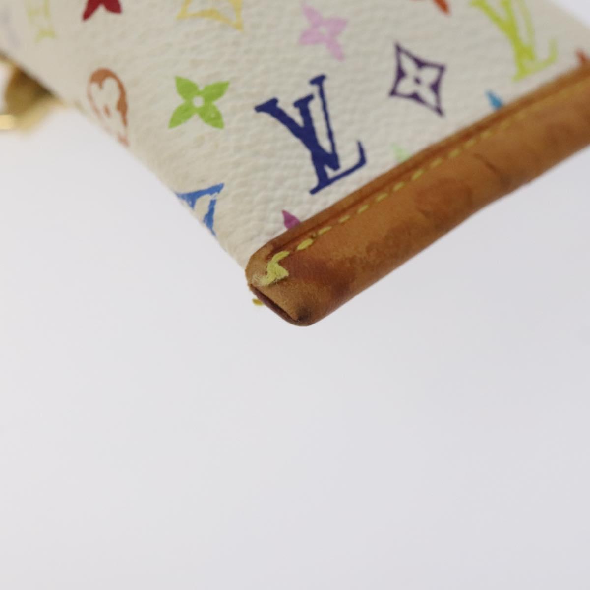 LOUIS VUITTON Monogram Multicolor Berlango Coin Purse White M58028 Auth 123205