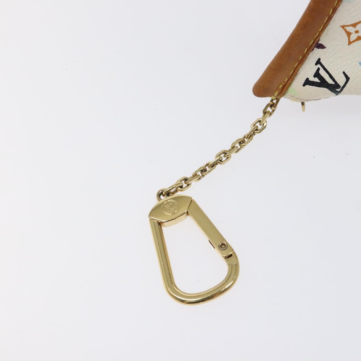 LOUIS VUITTON Monogram Multicolor Berlango Coin Purse White M58028 Auth 123205