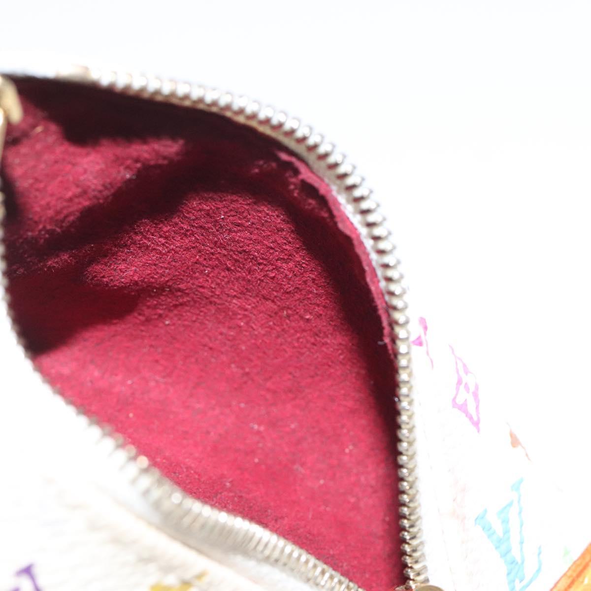 LOUIS VUITTON Monogram Multicolor Berlango Coin Purse White M58028 Auth 123205