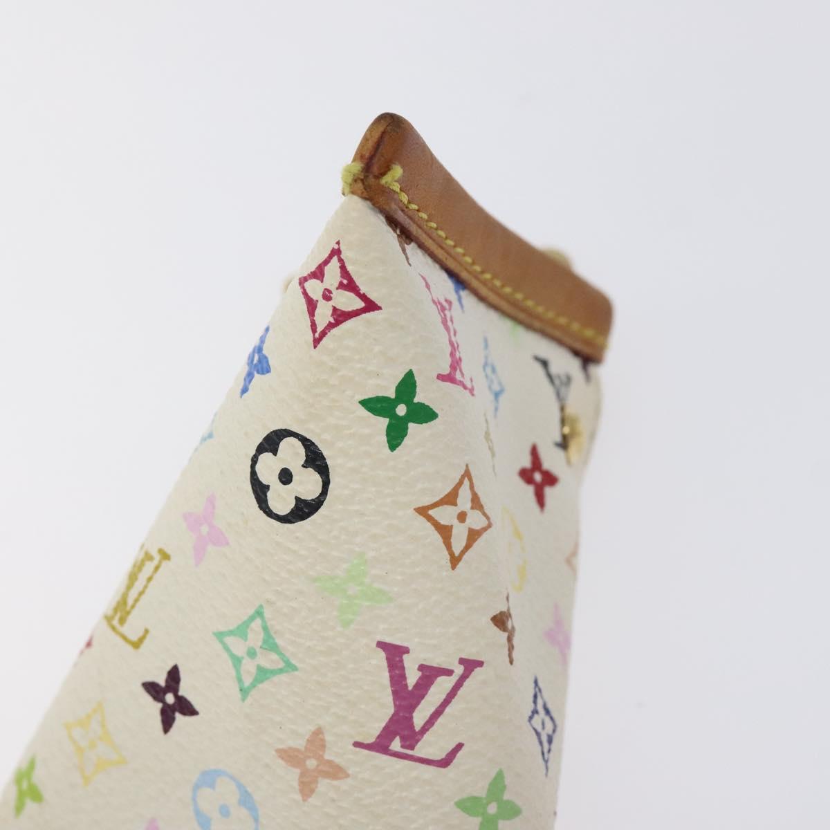 LOUIS VUITTON Monogram Multicolor Berlango Coin Purse White M58028 Auth 123205