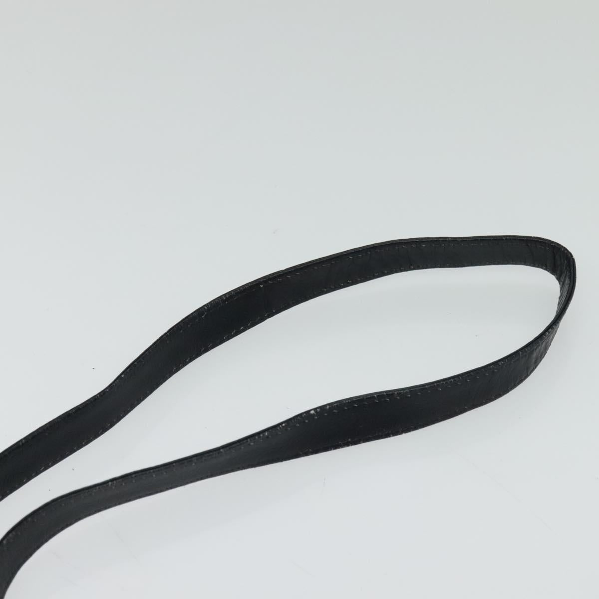 Christian Dior Trotter Canvas Shoulder Bag Navy Gold Auth 123224