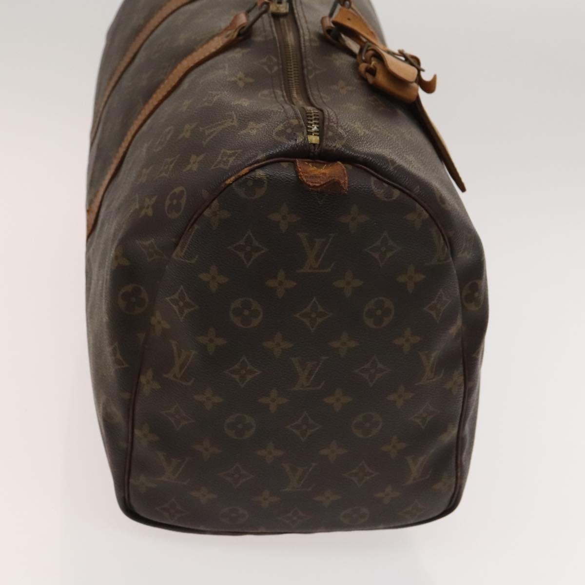 LOUIS VUITTON Monogram Keepall 55 Boston Bag M41424 LV Auth 123237