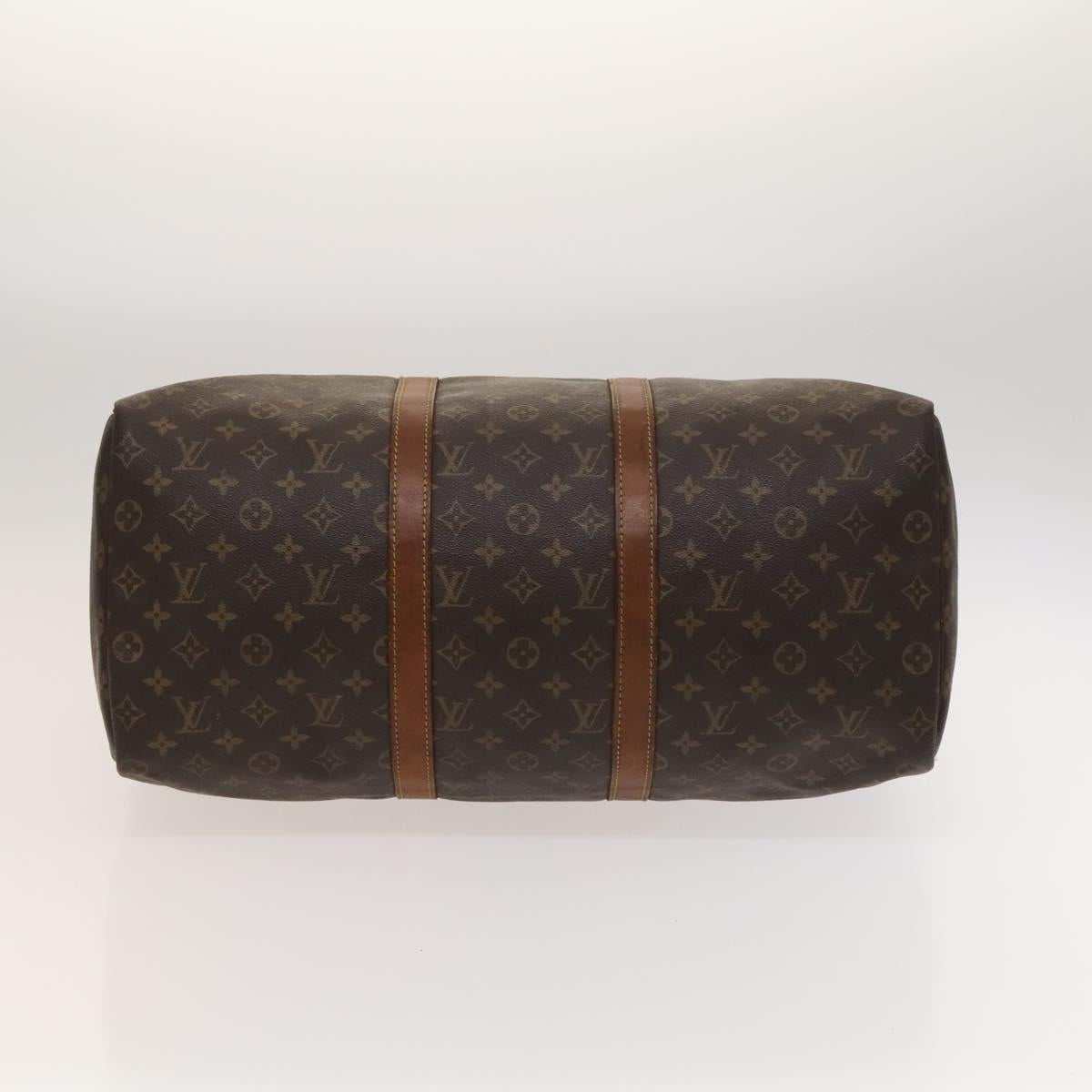 LOUIS VUITTON Monogram Keepall 55 Boston Bag M41424 LV Auth 123237