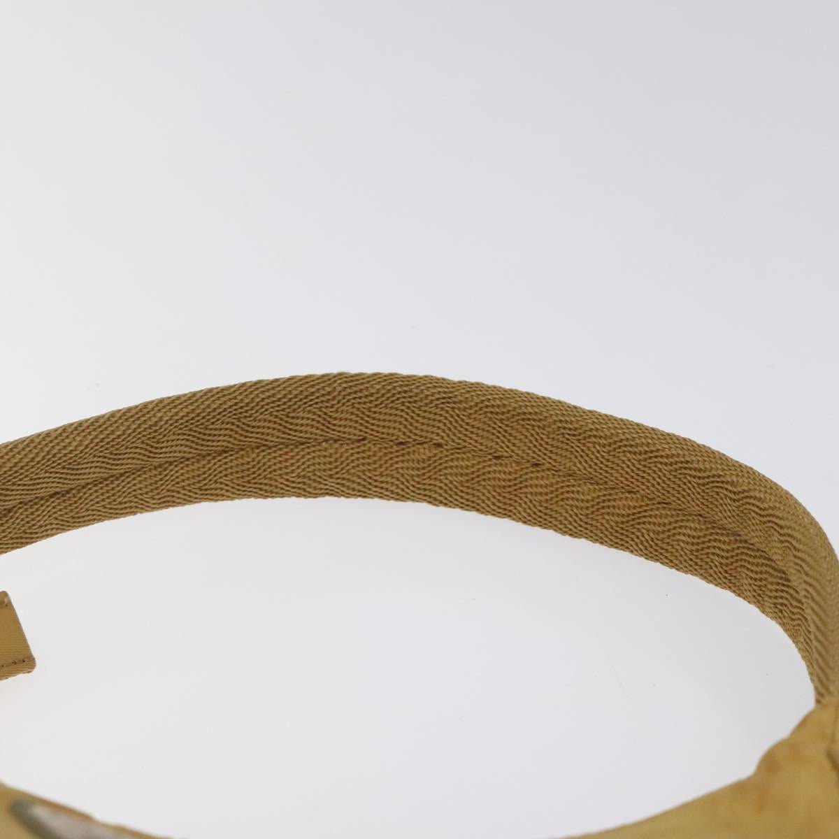 PRADA Hand Bag Nylon Beige Auth 123259