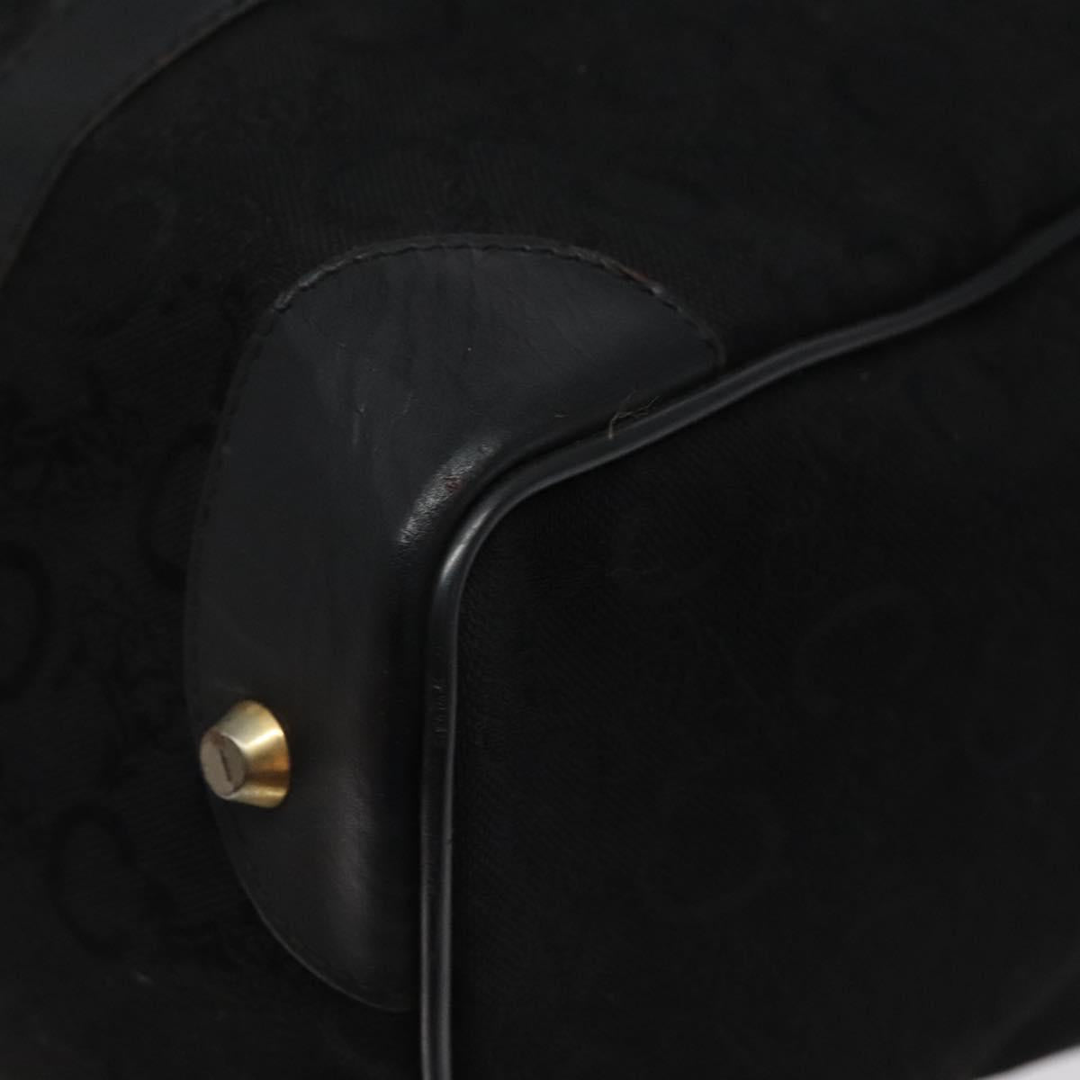 CELINE C Sulky Hand Bag Canvas Black Auth 123260