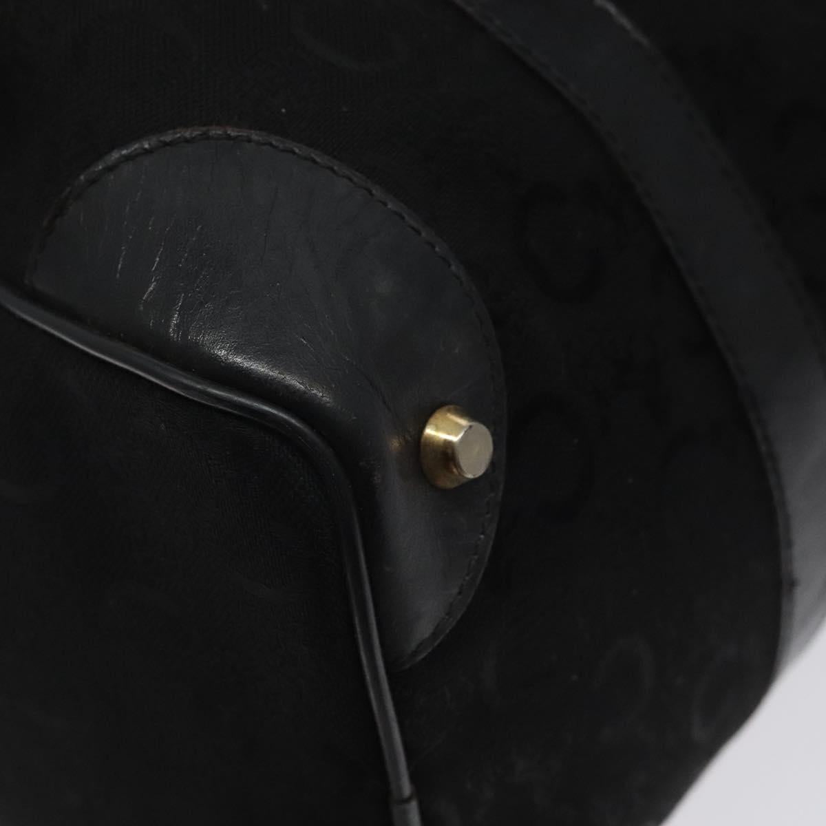 CELINE C Sulky Hand Bag Canvas Black Auth 123260