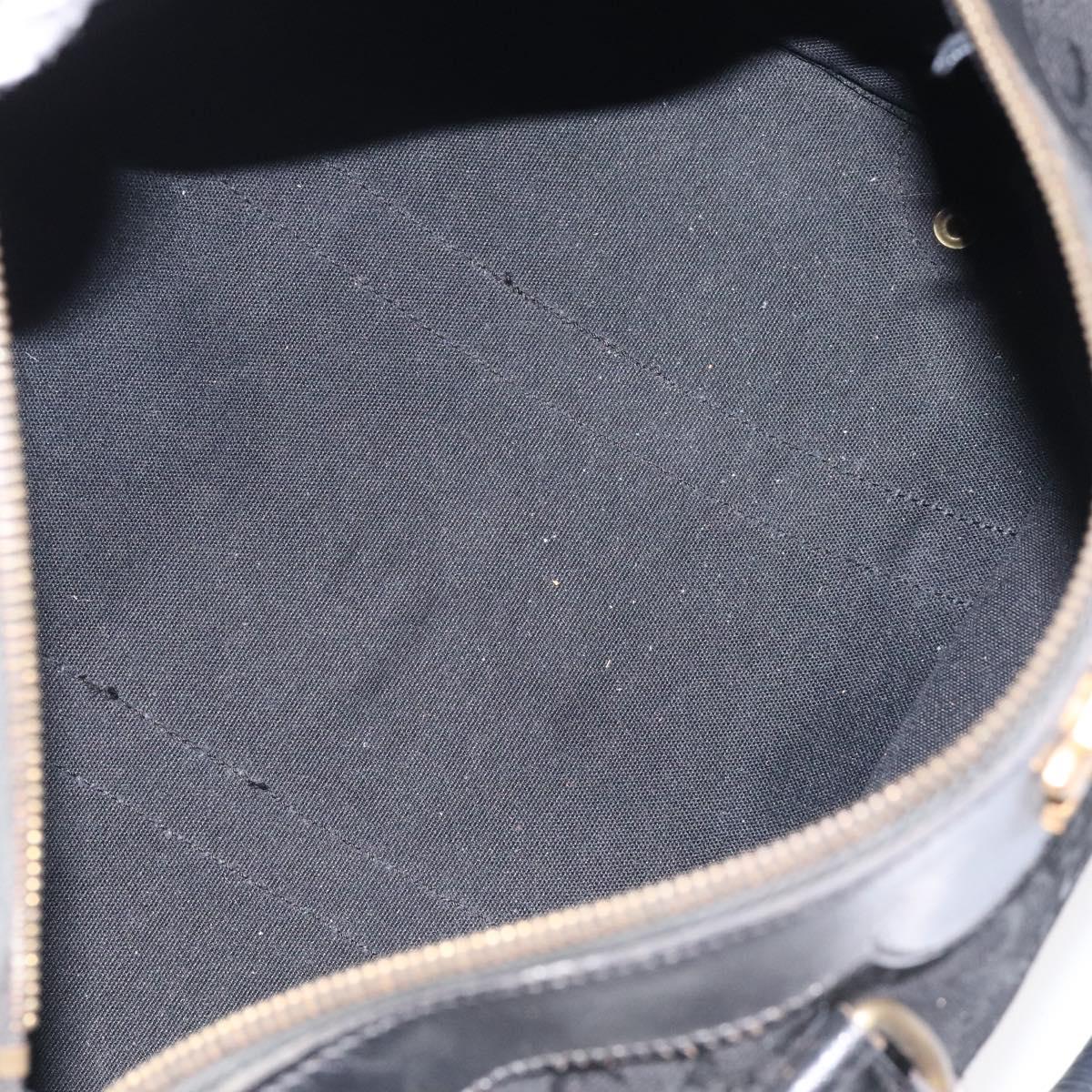 CELINE C Sulky Hand Bag Canvas Black Auth 123260