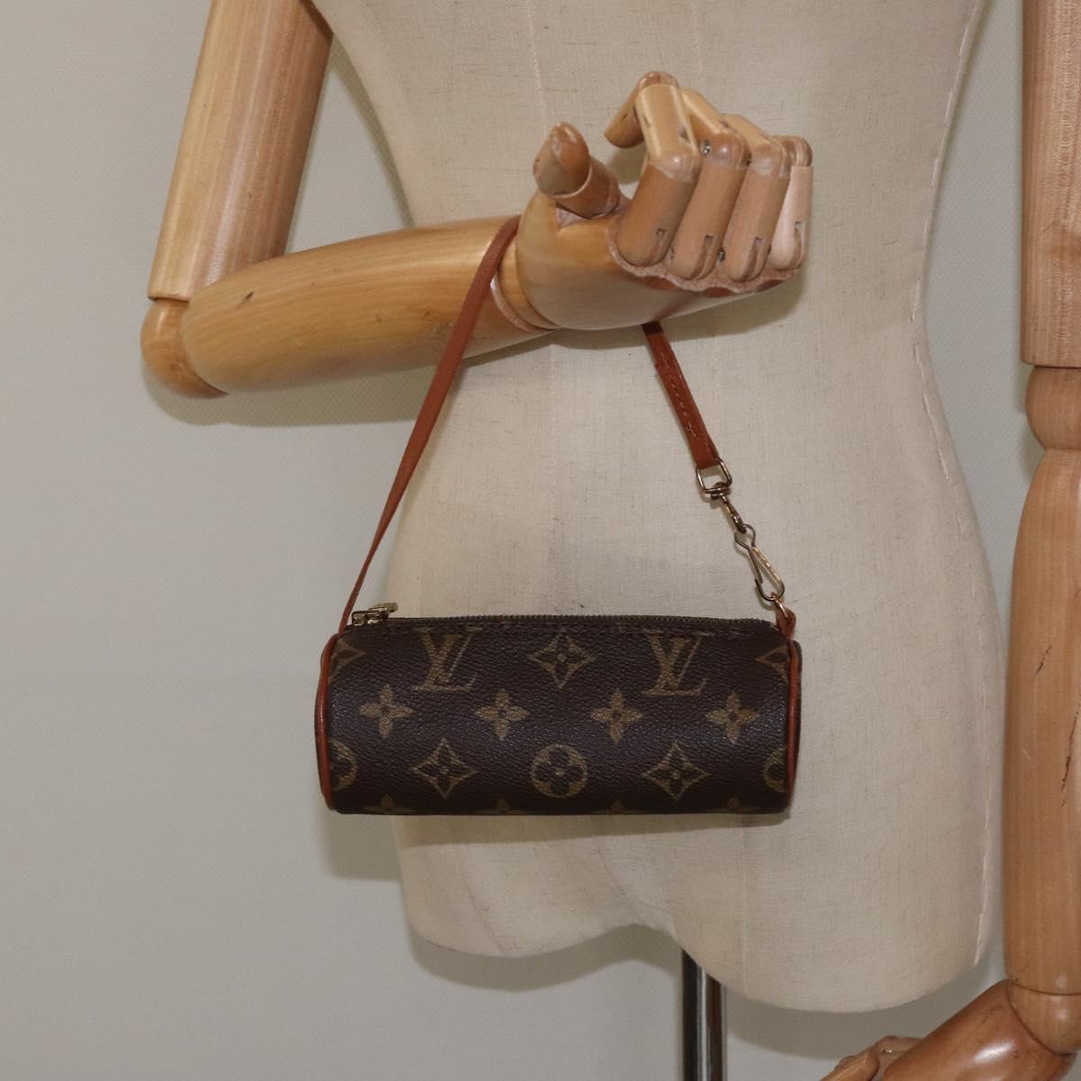 LOUIS VUITTON Monogram Papillon Pouch LV Auth 123273