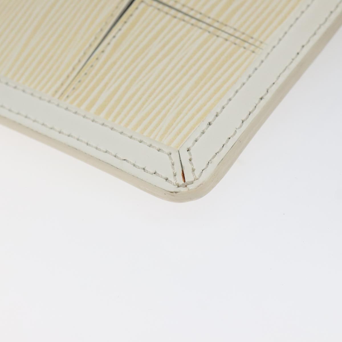 LOUIS VUITTON Epi Stretch Delmonico Pouch Cream M54603 LV Auth 123285