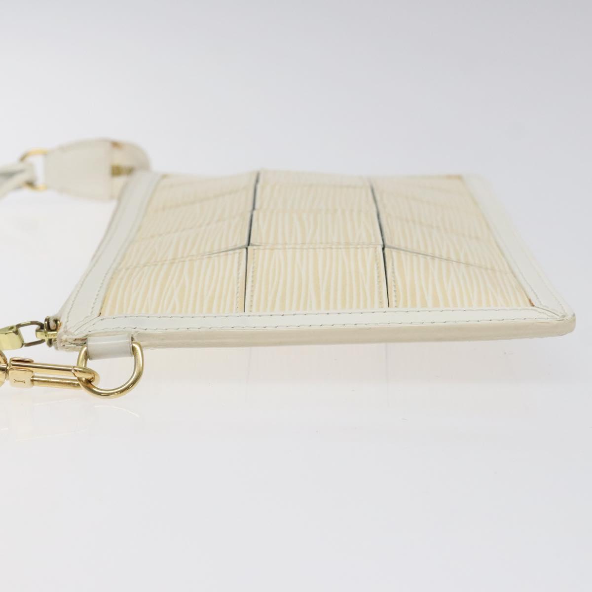 LOUIS VUITTON Epi Stretch Delmonico Pouch Cream M54603 LV Auth 123285