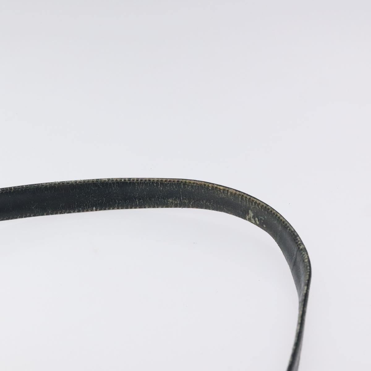 Christian Dior Trotter Canvas Shoulder Bag Navy Gold Auth 123286