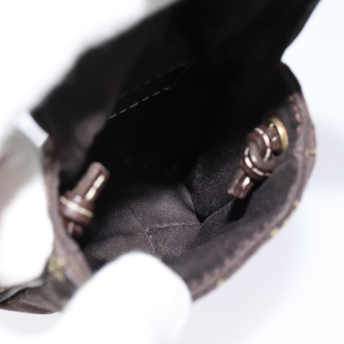 LOUIS VUITTON Monogram Mini Pochette Cancun Pouch Brown M95313 LV Auth 123306
