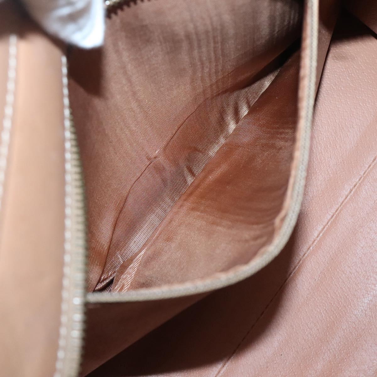 CELINE Macadam Canvas Hand Bag PVC Leather 2way Brown Gold Auth 123320