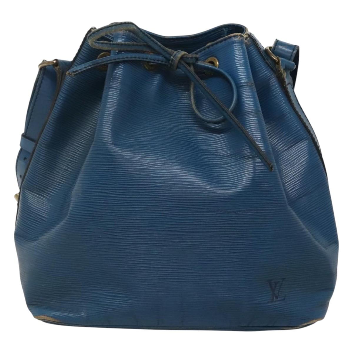 LOUIS VUITTON Epi Petit Noe Shoulder Bag Blue M44105 LV Auth 123335