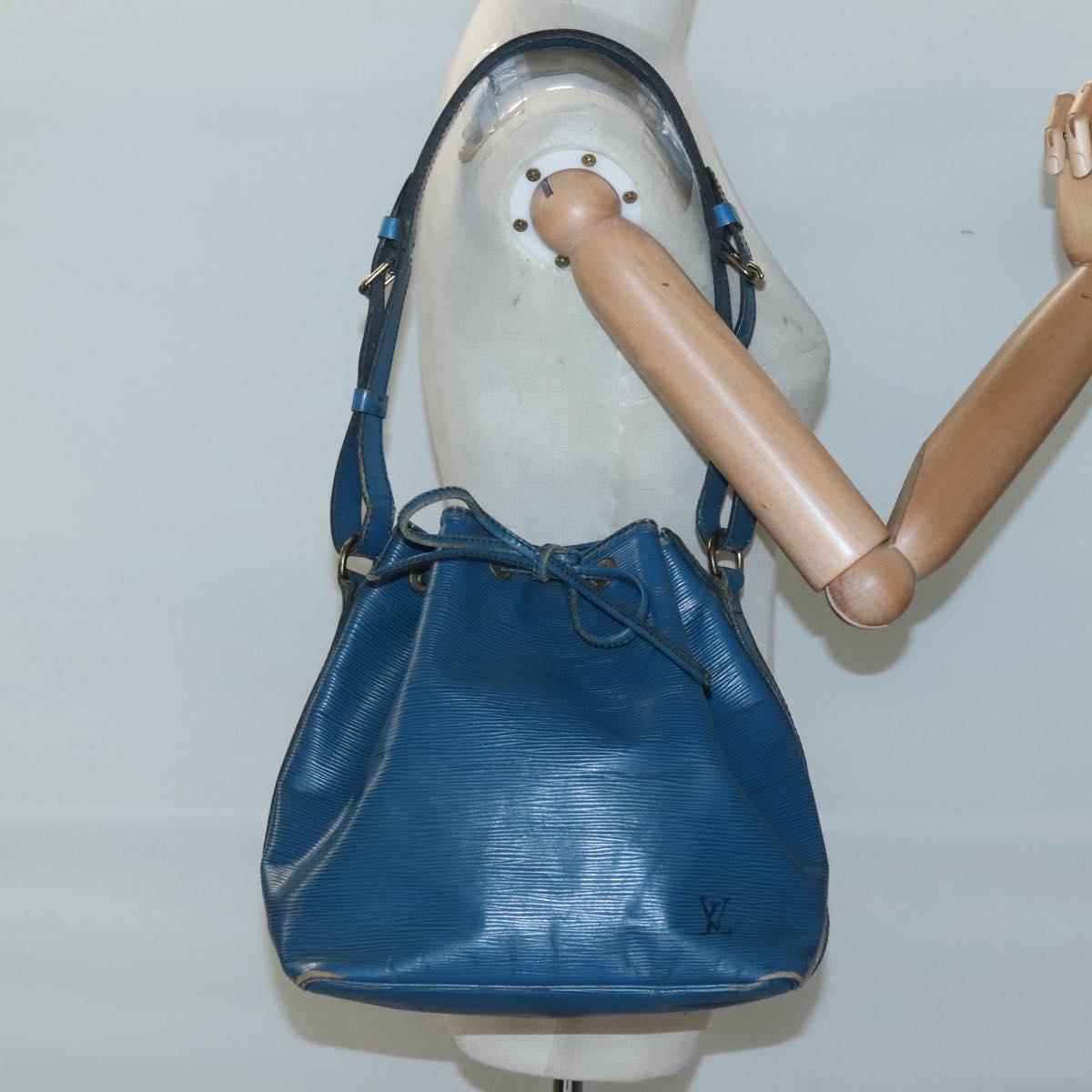 LOUIS VUITTON Epi Petit Noe Shoulder Bag Blue M44105 LV Auth 123335