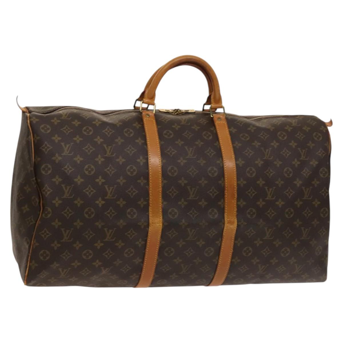 LOUIS VUITTON Monogram Keepall 60 Boston Bag M41422 LV Auth 123341
