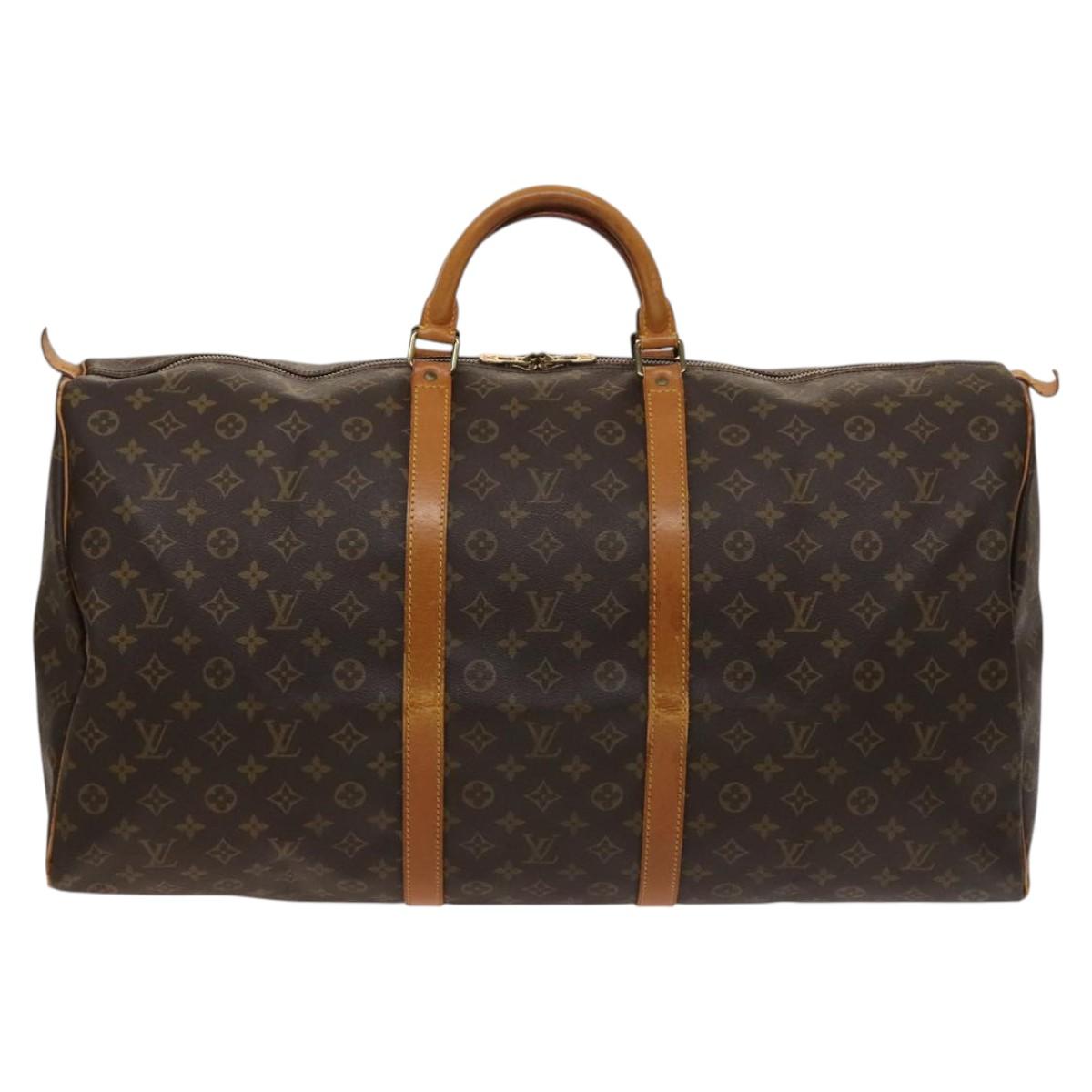 LOUIS VUITTON Monogram Keepall 60 Boston Bag M41422 LV Auth 123341