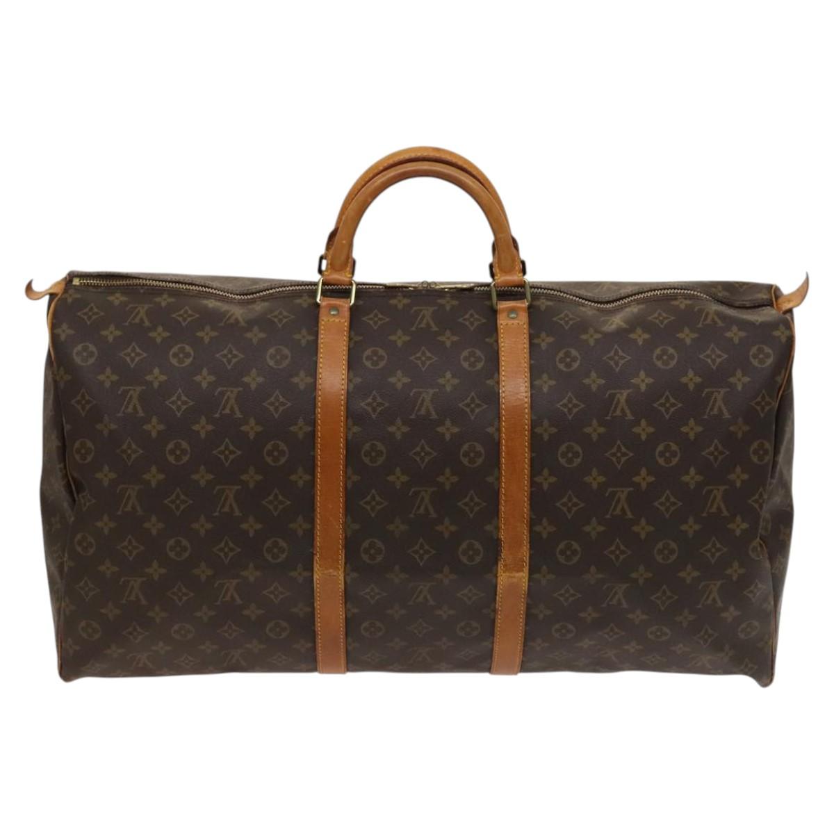 LOUIS VUITTON Monogram Keepall 60 Boston Bag M41422 LV Auth 123341