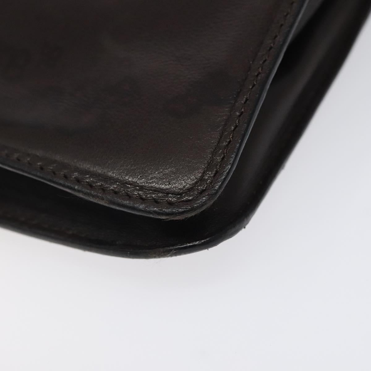 BOTTEGA VENETA INTRECCIATO Hand Bag Leather Brown Gold Auth 123359