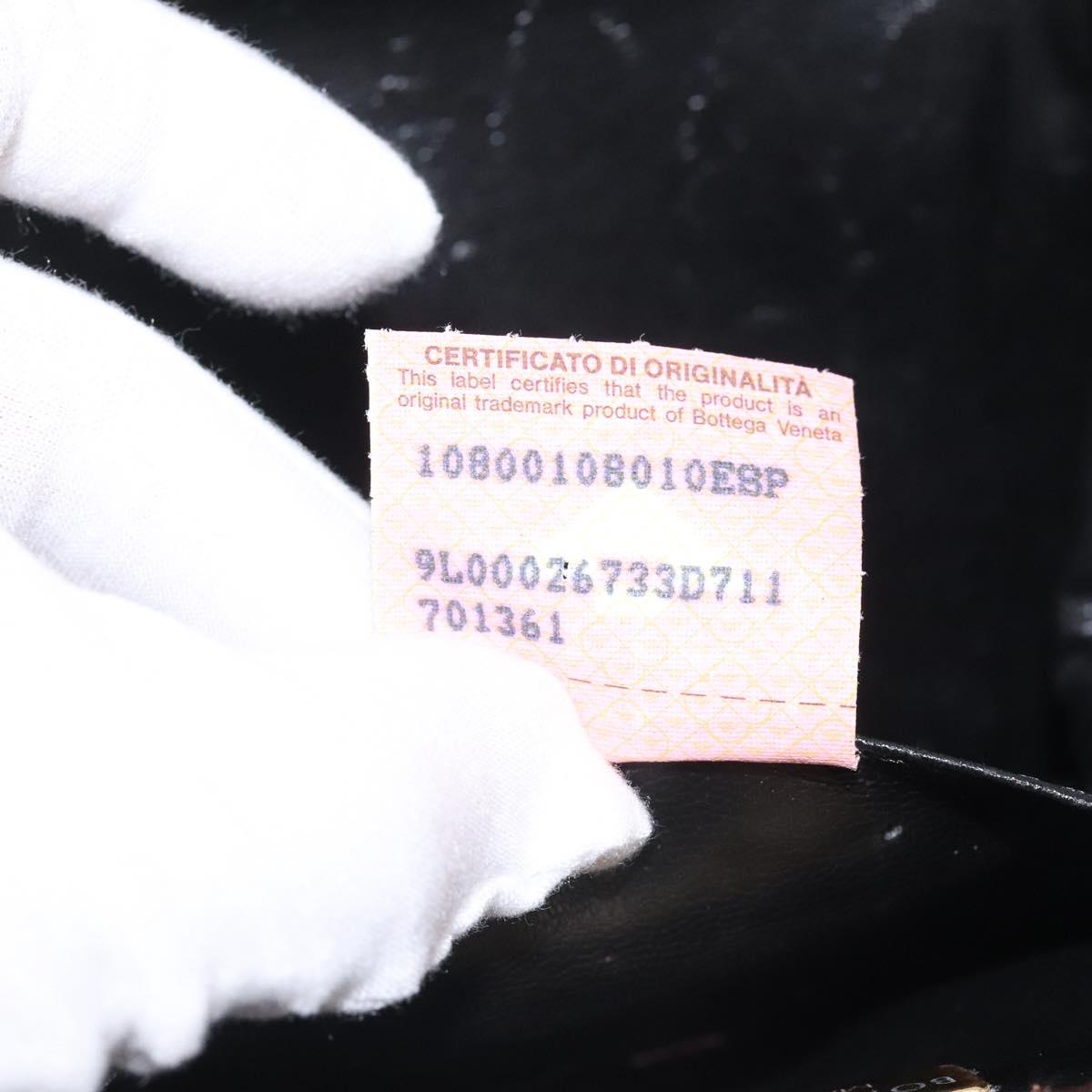 BOTTEGA VENETA INTRECCIATO Hand Bag Leather Brown Gold Auth 123359