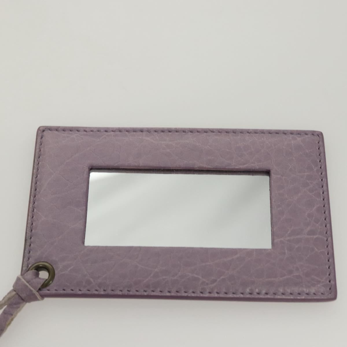 BALENCIAGA Classic Polly Hand Bag Leather 2way Purple 285345 Auth 123361