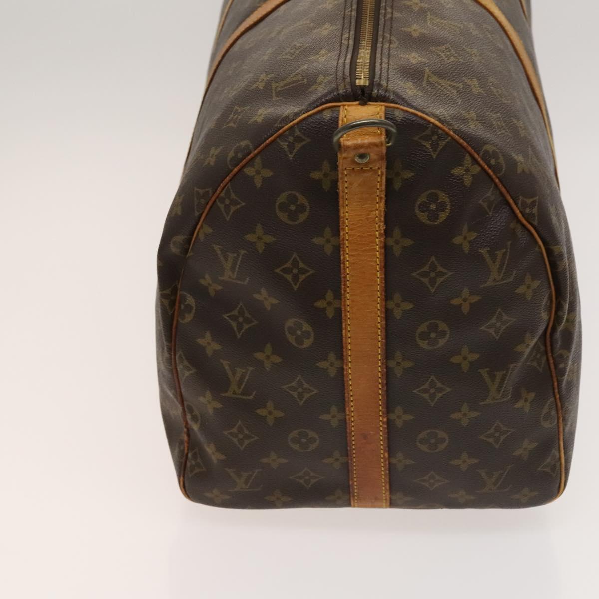 LOUIS VUITTON Monogram Keepall Bandouliere 55 Boston Bag M41414 LV Auth 123367