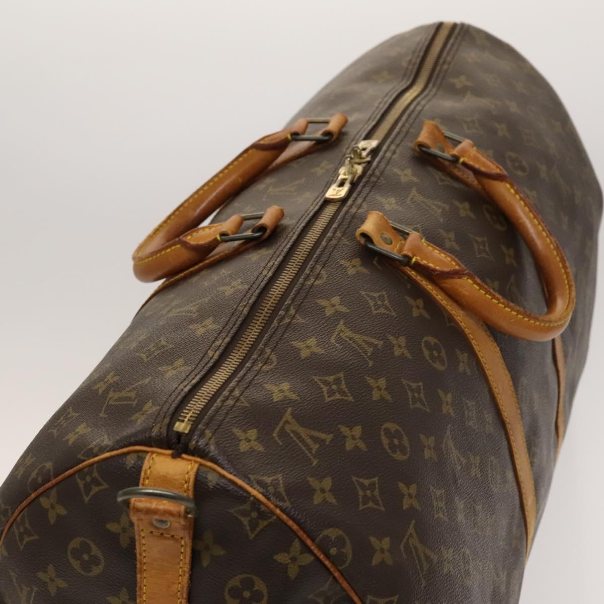 LOUIS VUITTON Monogram Keepall Bandouliere 55 Boston Bag M41414 LV Auth 123367