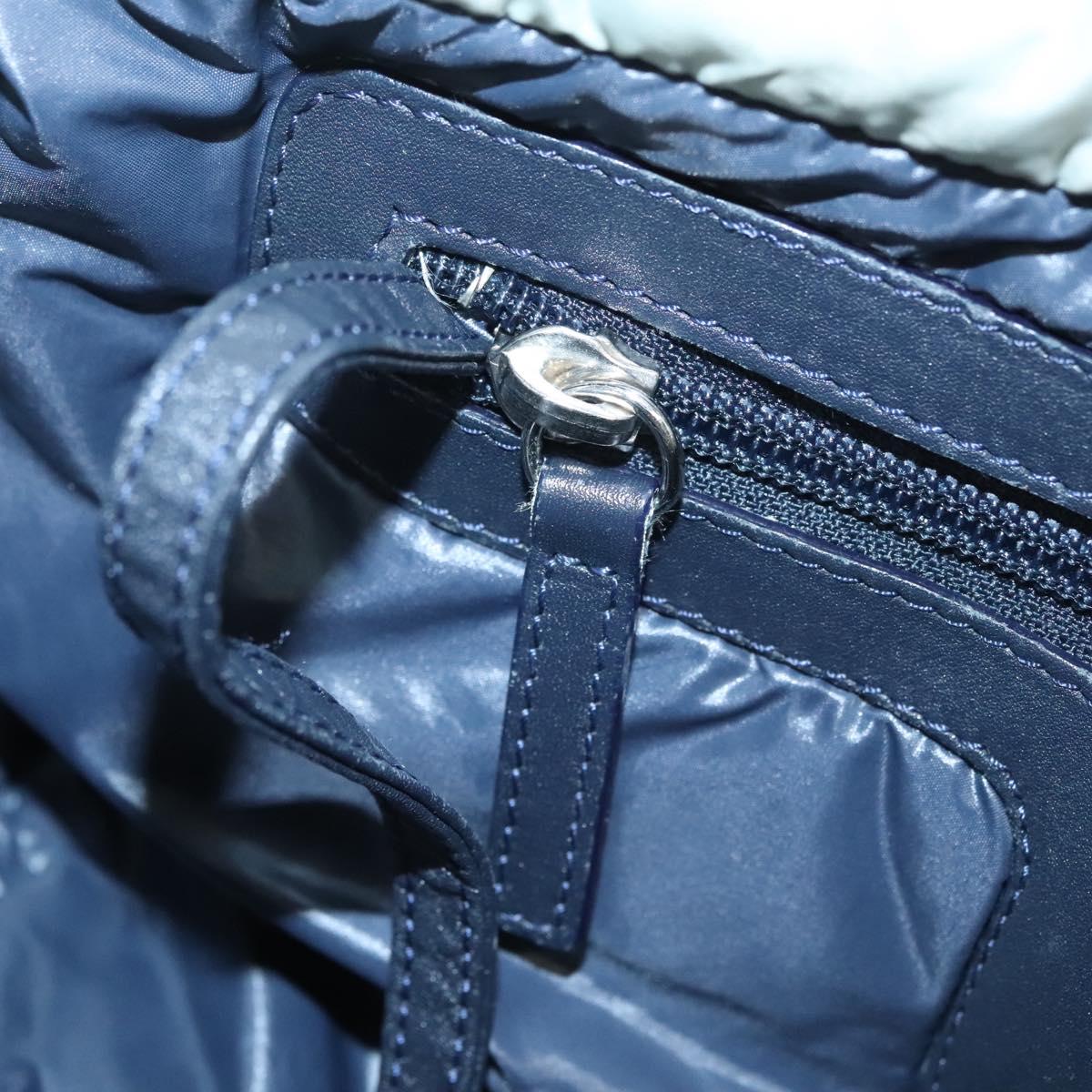 CHANEL Cococoon Hand Bag Nylon Gray Silver CC Auth 123385