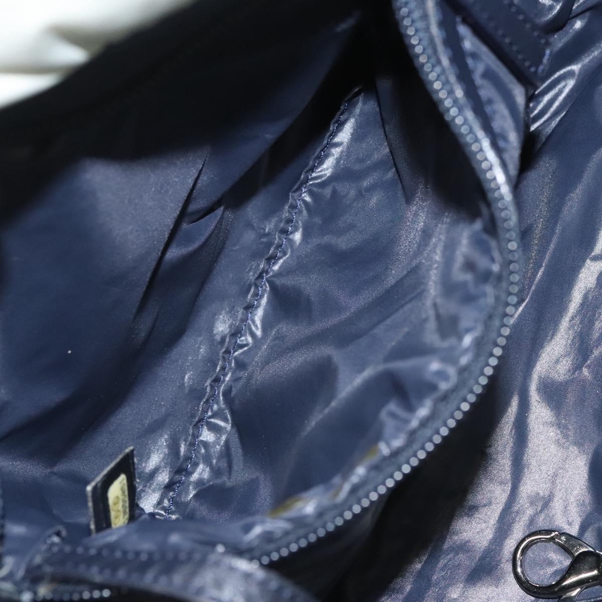 CHANEL Cococoon Hand Bag Nylon Gray Silver CC Auth 123385