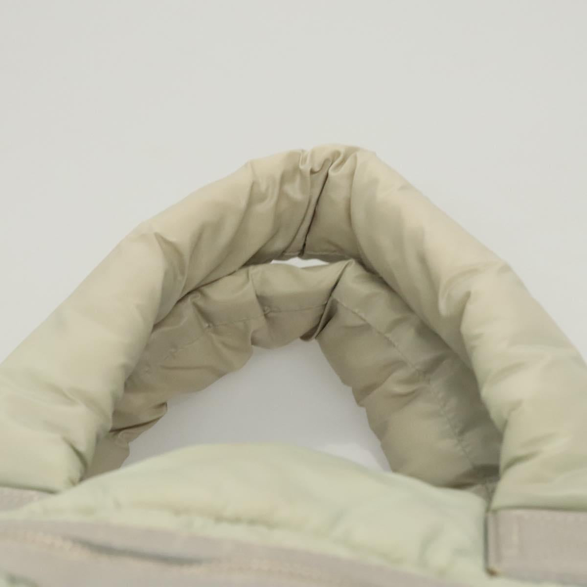 CHANEL Cococoon Hand Bag Nylon Gray Silver CC Auth 123385