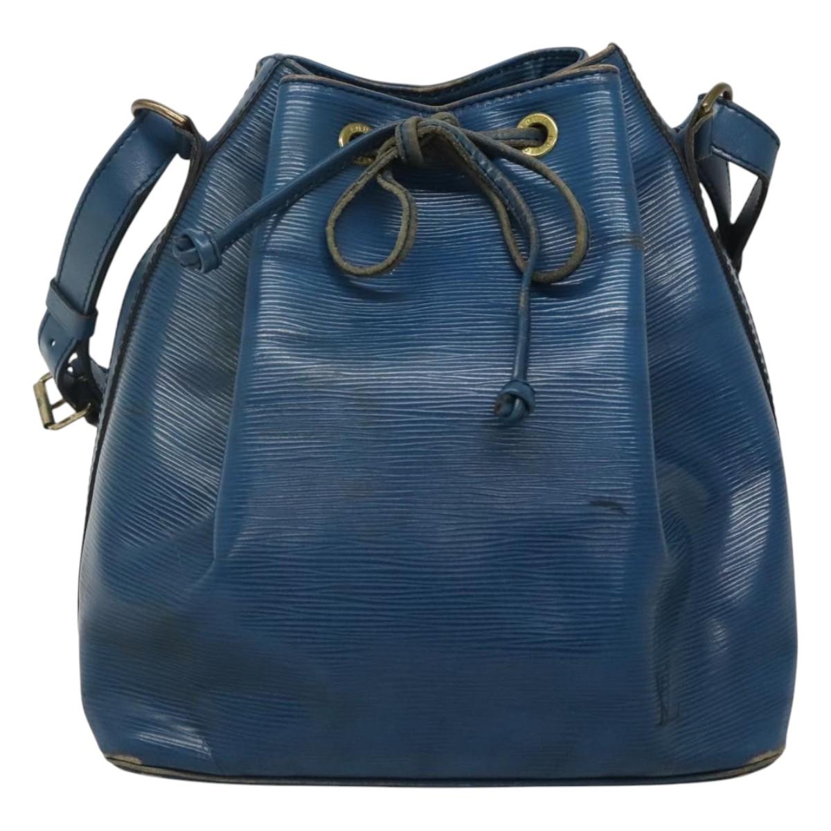 LOUIS VUITTON Epi Petit Noe Shoulder Bag Blue M44105 LV Auth 123401