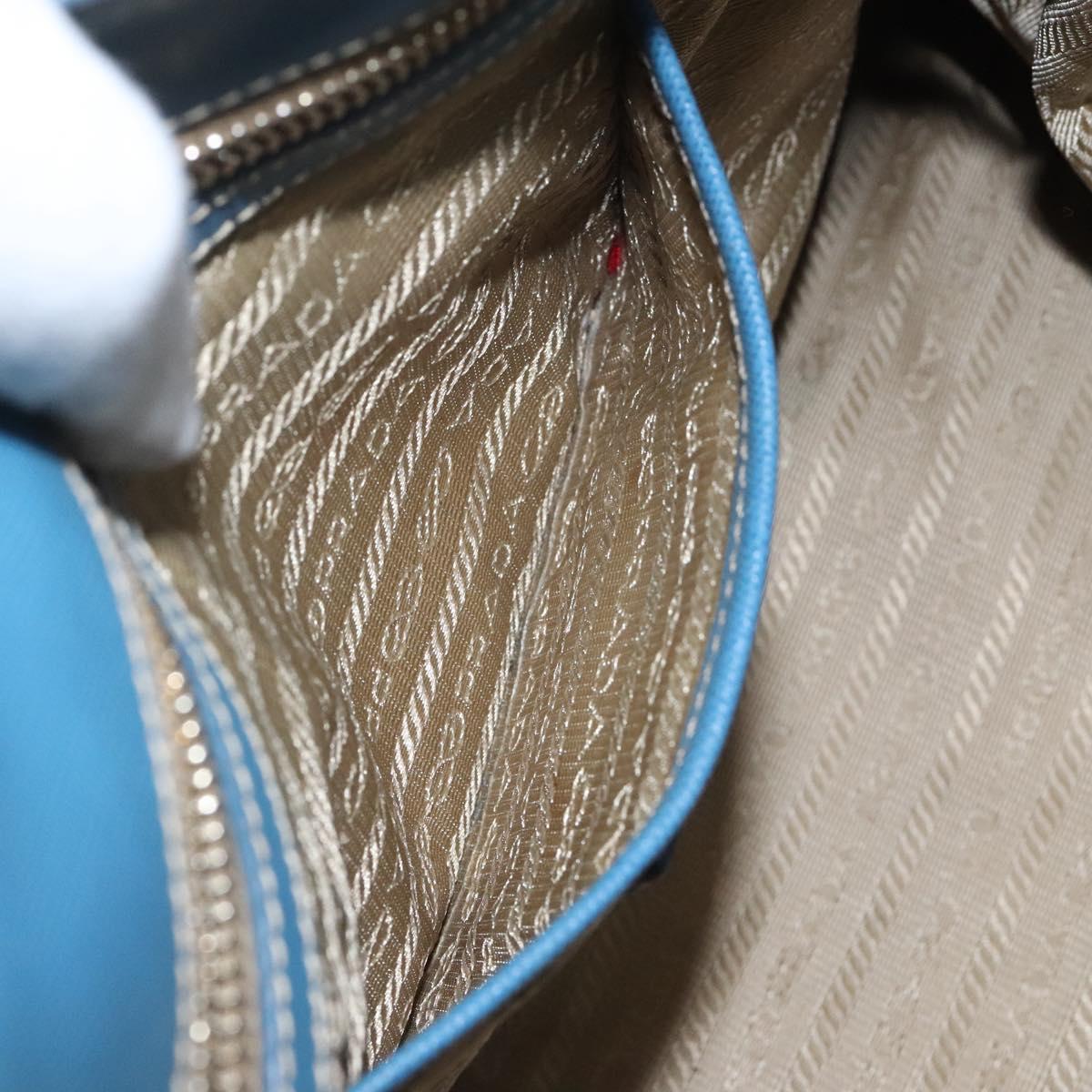 PRADA Hand Bag Canvas Beige Gold Auth 123406