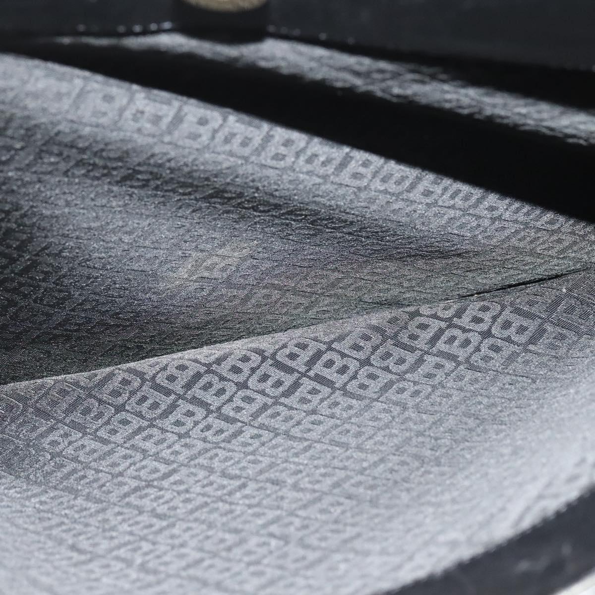 BALLY Shoulder Bag Leather Black Gold Auth 123425